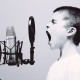Kid shouting into microphone